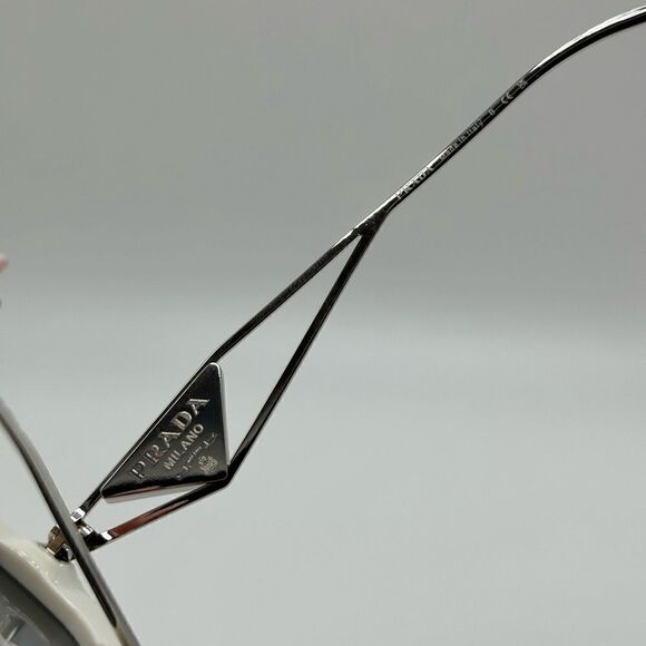 BRAND NEW PRADA PR14YS 1425S0 Talc/Dark Grey Women Sunglasses - Picture 6 of 13